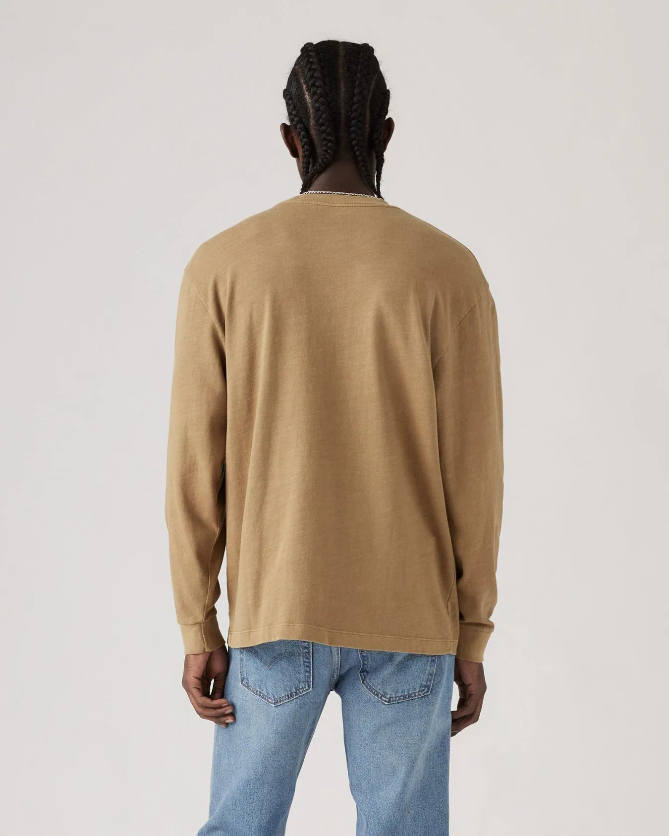 Levi's® L/S Authentic Pocket Tee - Garment Dyed Ermine