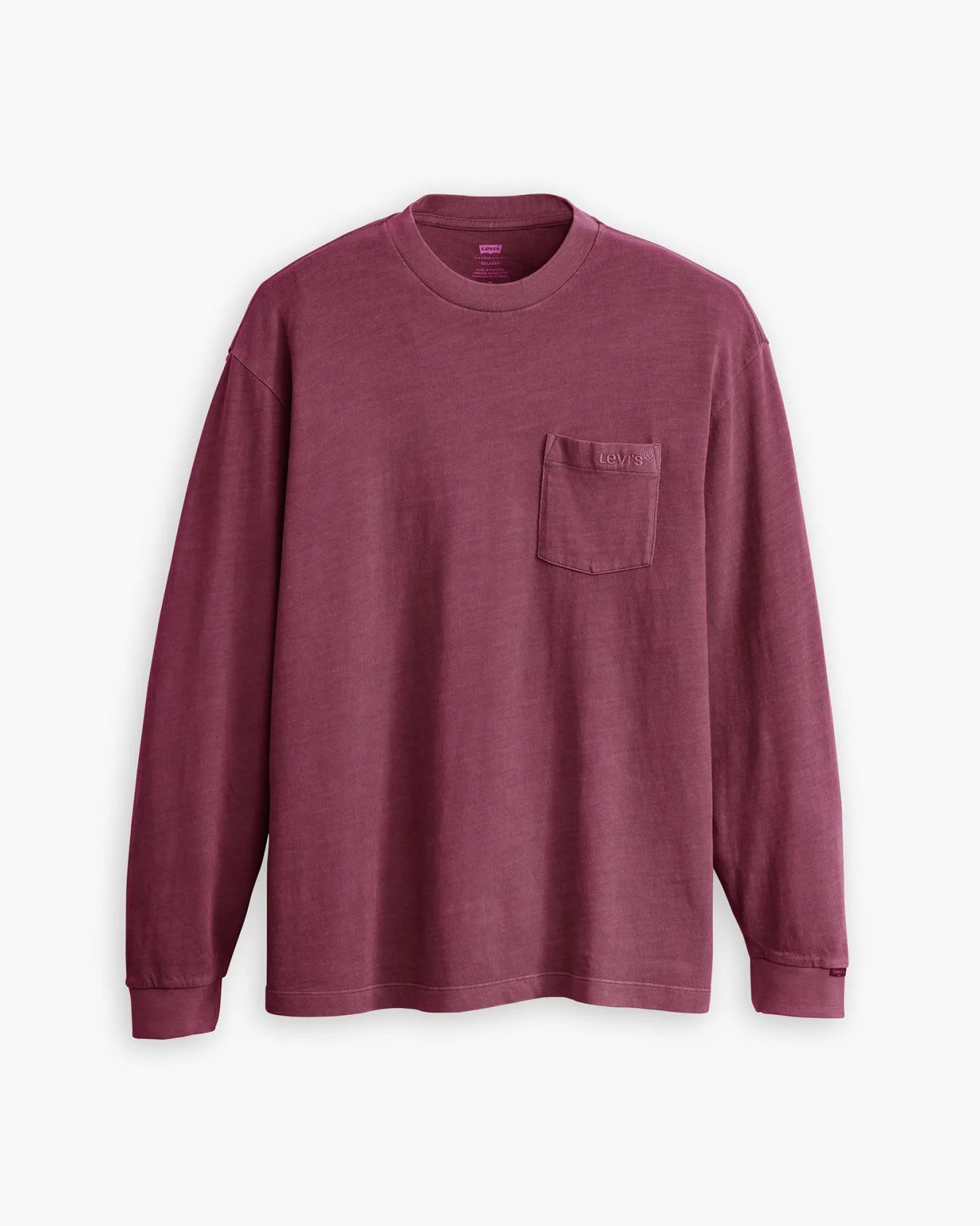 Levi's® L/S Authentic Pocket Tee - Garment Dyed Fig