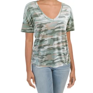 Lucky Brand Camo Print Relaxed Fit Cotton T-Shirt top