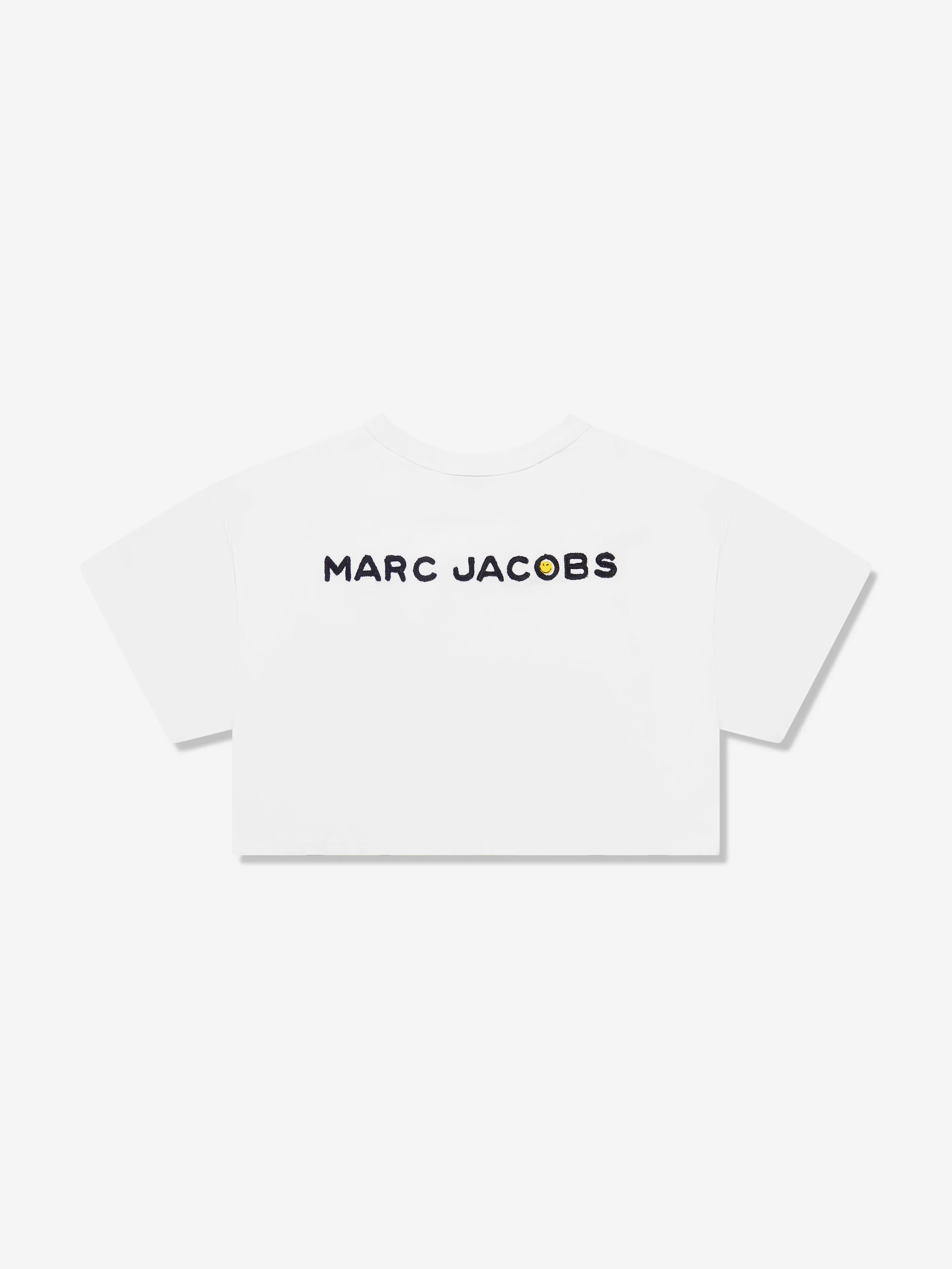 MARC JACOBS Girls Smiley Cropped T-Shirt in White