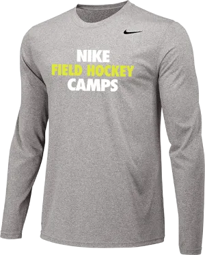 Nike Field Hockey Camps Long Sleeve Dri-Fit Tee - Carbon Heather