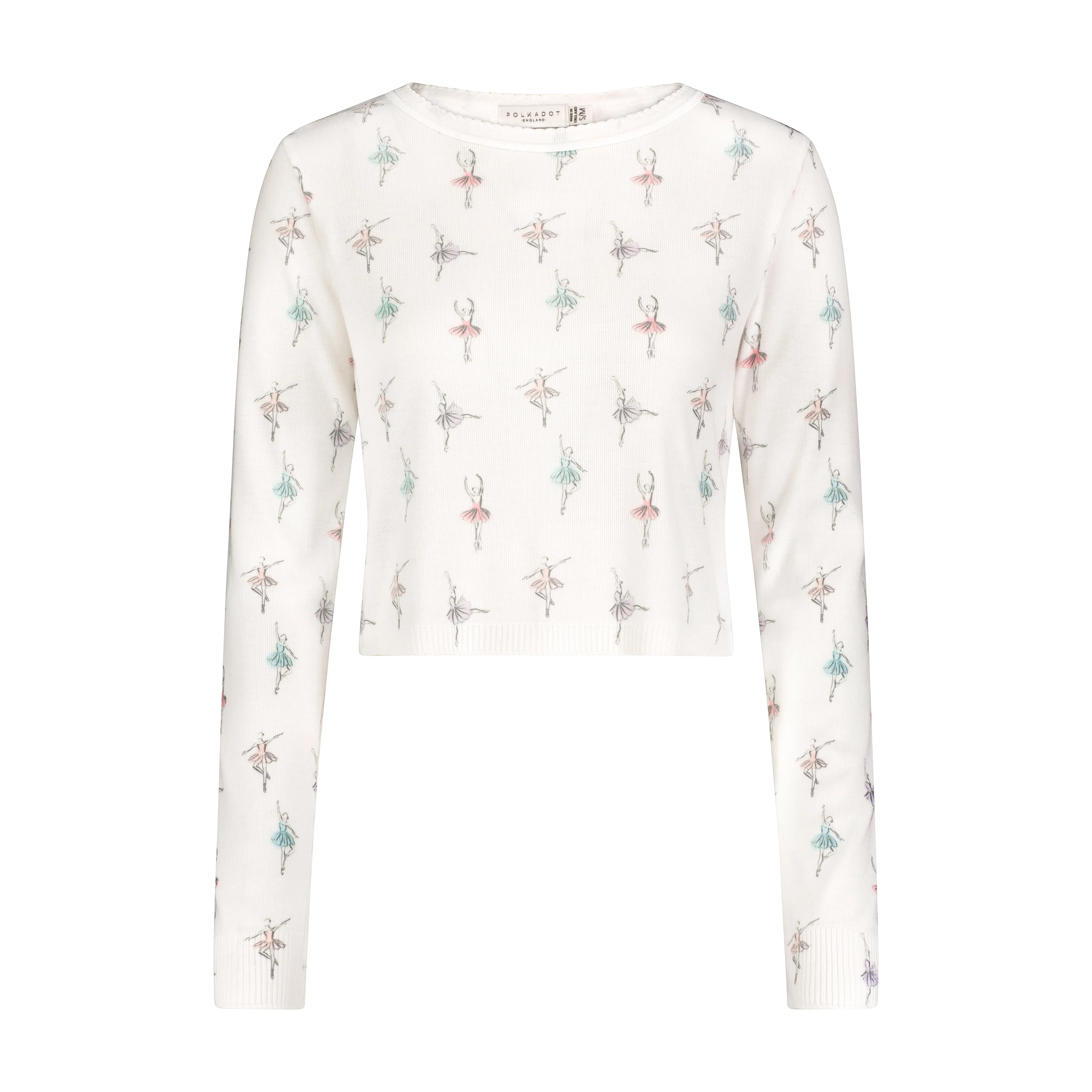 Polkadot BALLET DANCER Print NELL CROP SLOUCHY