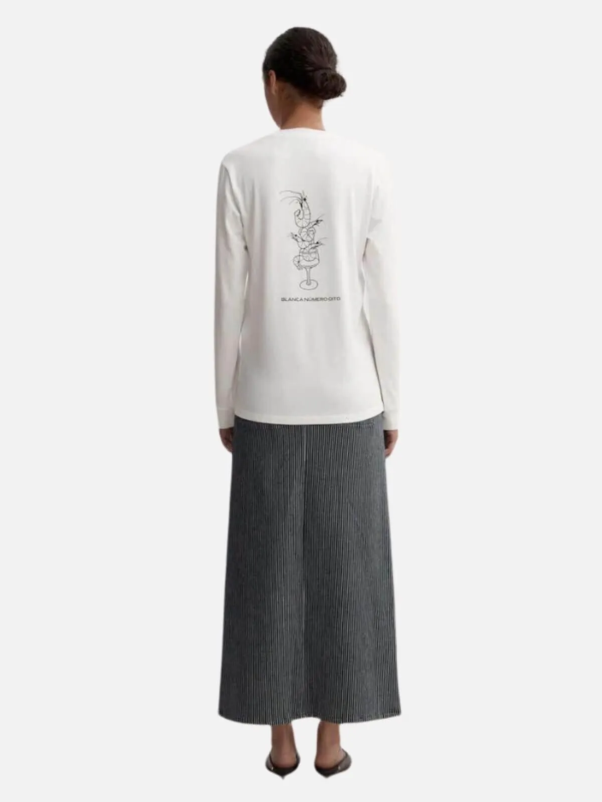 Prawn Cocktail LS Tee - White