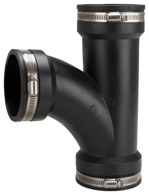 ProSource QT-300 Flexible Pipe Tee, PVC, Black :EA: QUANTITY: 1