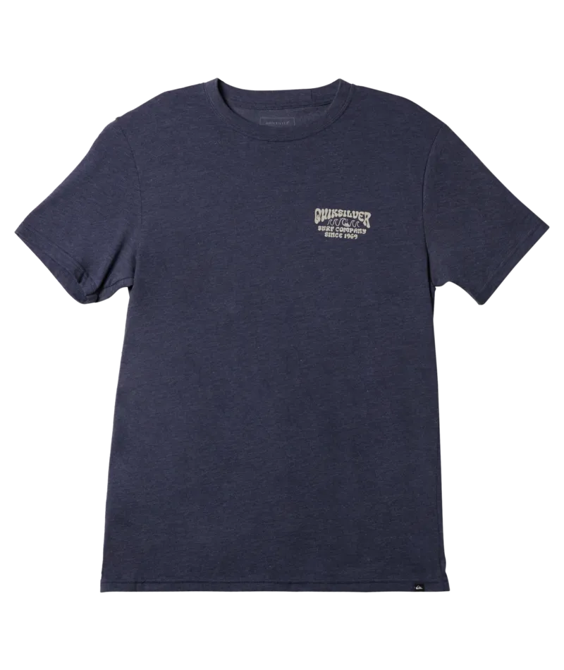 Quiksilver Quik Lockup Tee-Navy Blazer Heather