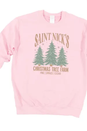 Saint Nick's Christmas Tree Farm Ecosmart Crewneck Sweatshirt