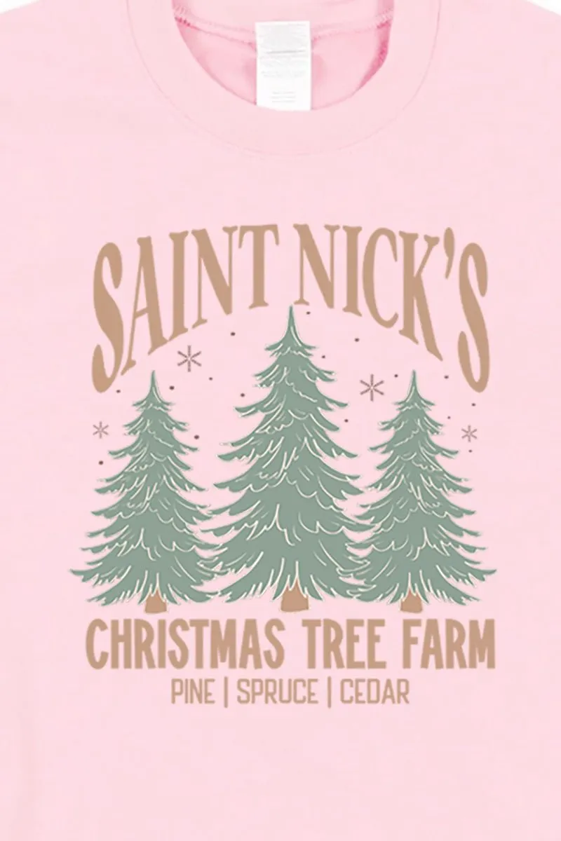 Saint Nick's Christmas Tree Farm Ecosmart Crewneck Sweatshirt