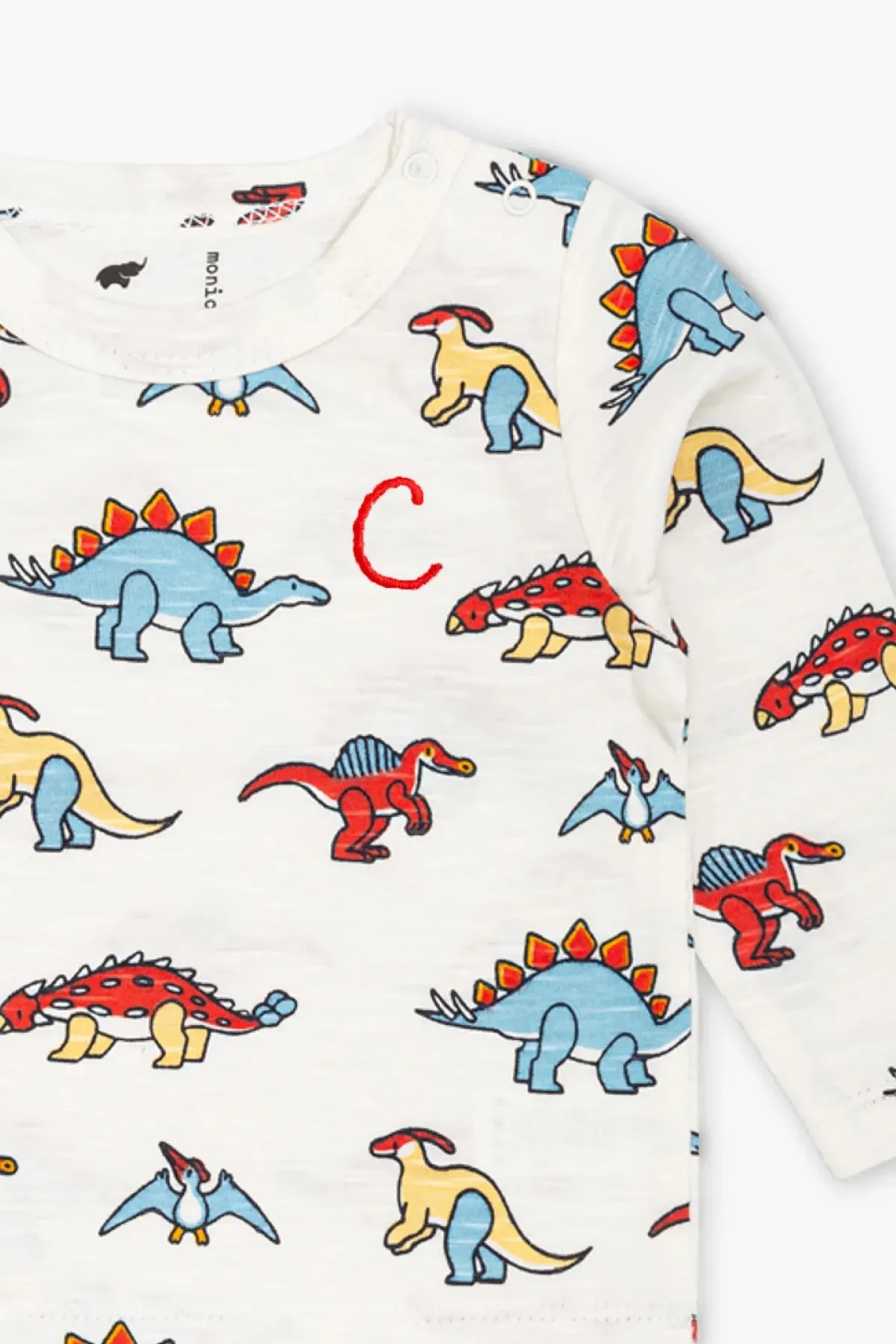 SALE - Long Sleeve Crewneck Tee_Happy Dinos