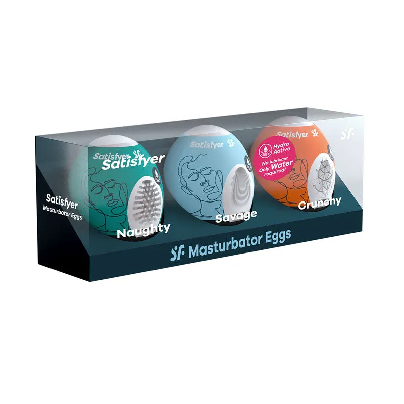 Satisfyer Masturbator Eggs - Mixed 3 Pack #2-(9043439)