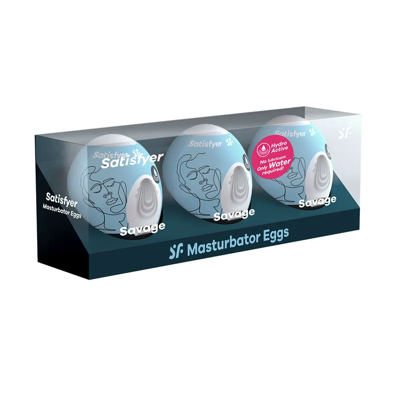 Satisfyer Masturbator Eggs - Savage 3 Pack-(9043484)