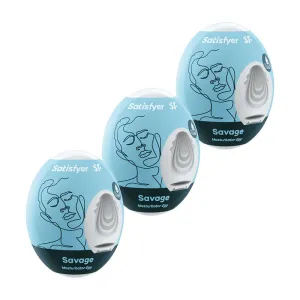 Satisfyer Masturbator Eggs - Savage 3 Pack-(9043484)