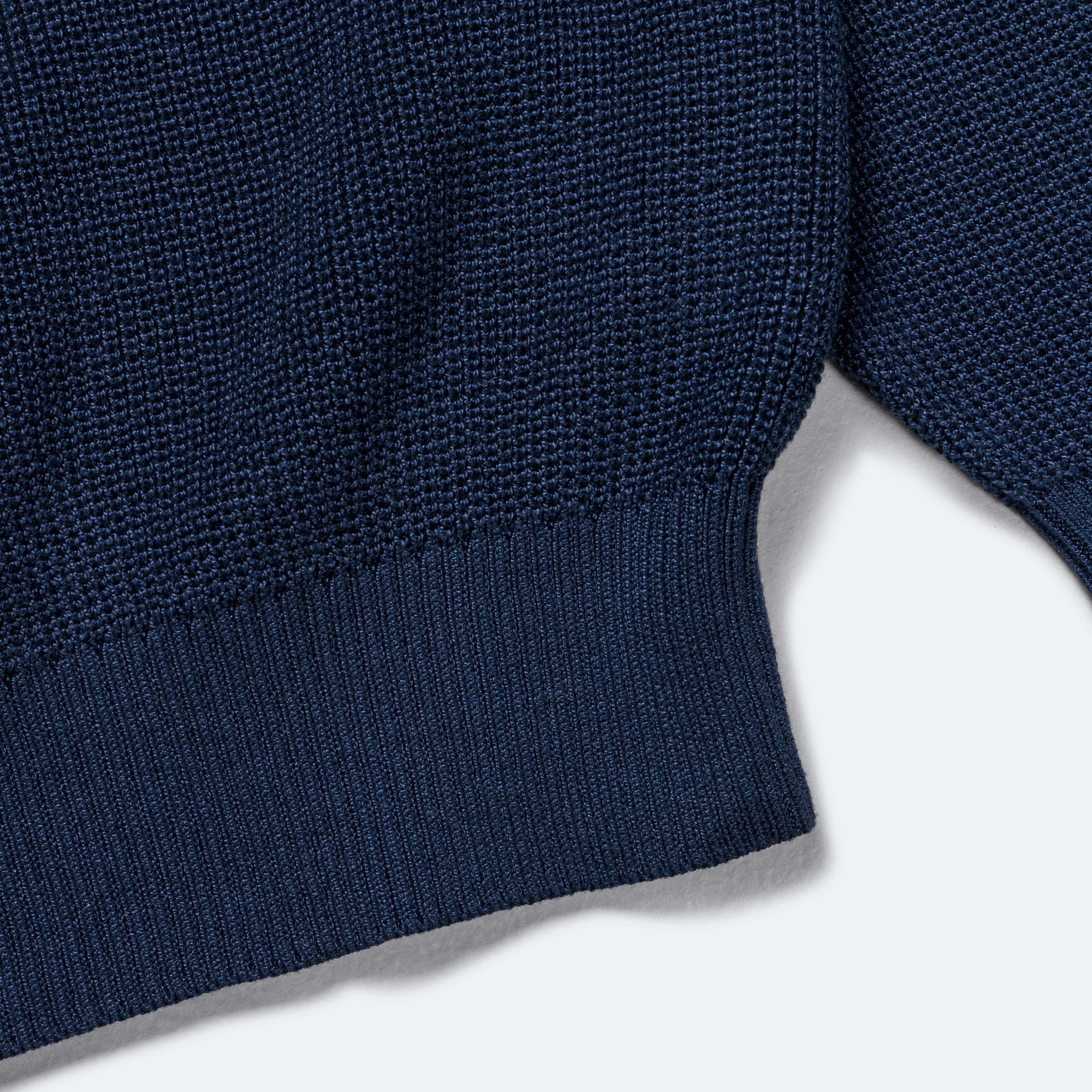 Slouchy LS Polo - Navy