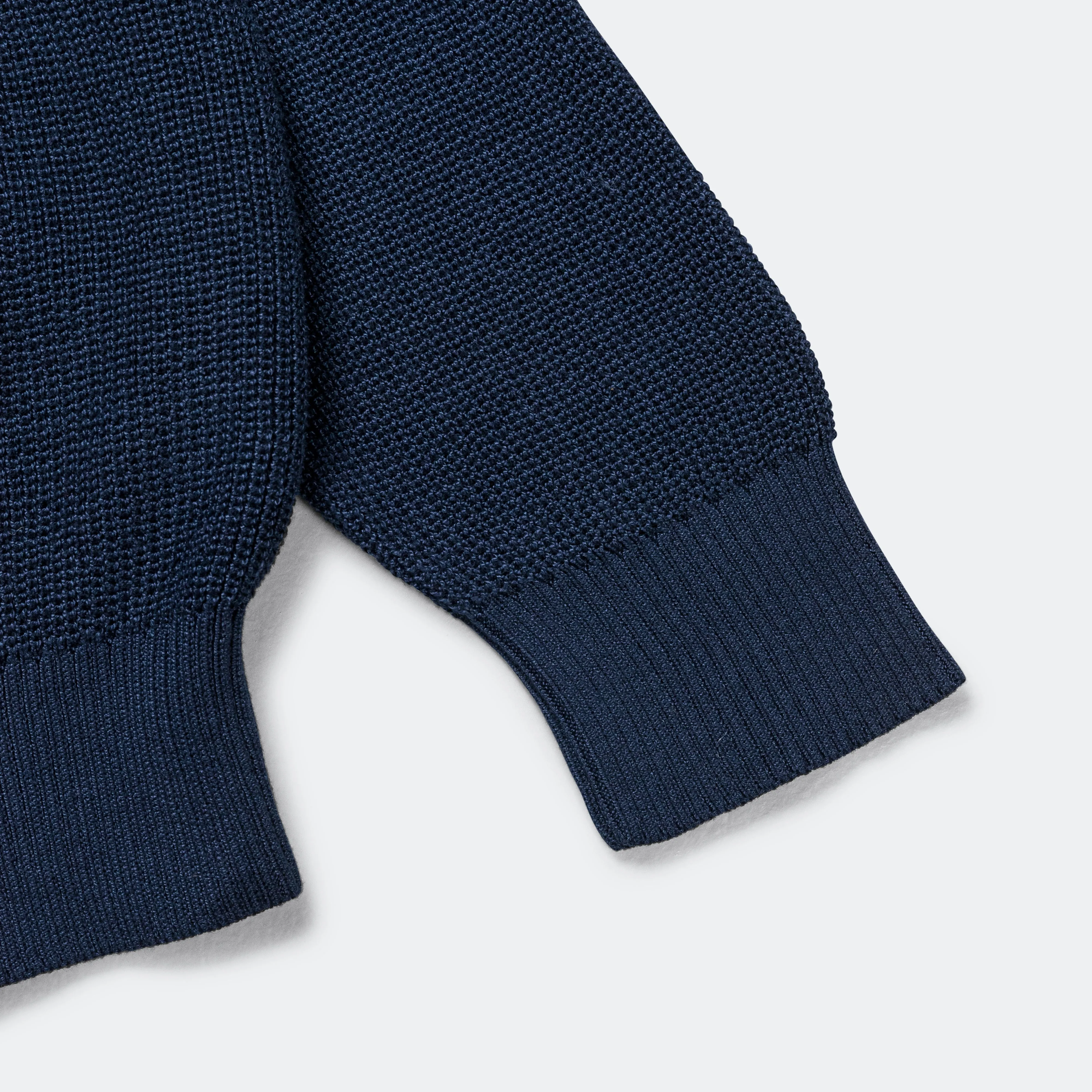 Slouchy LS Polo - Navy