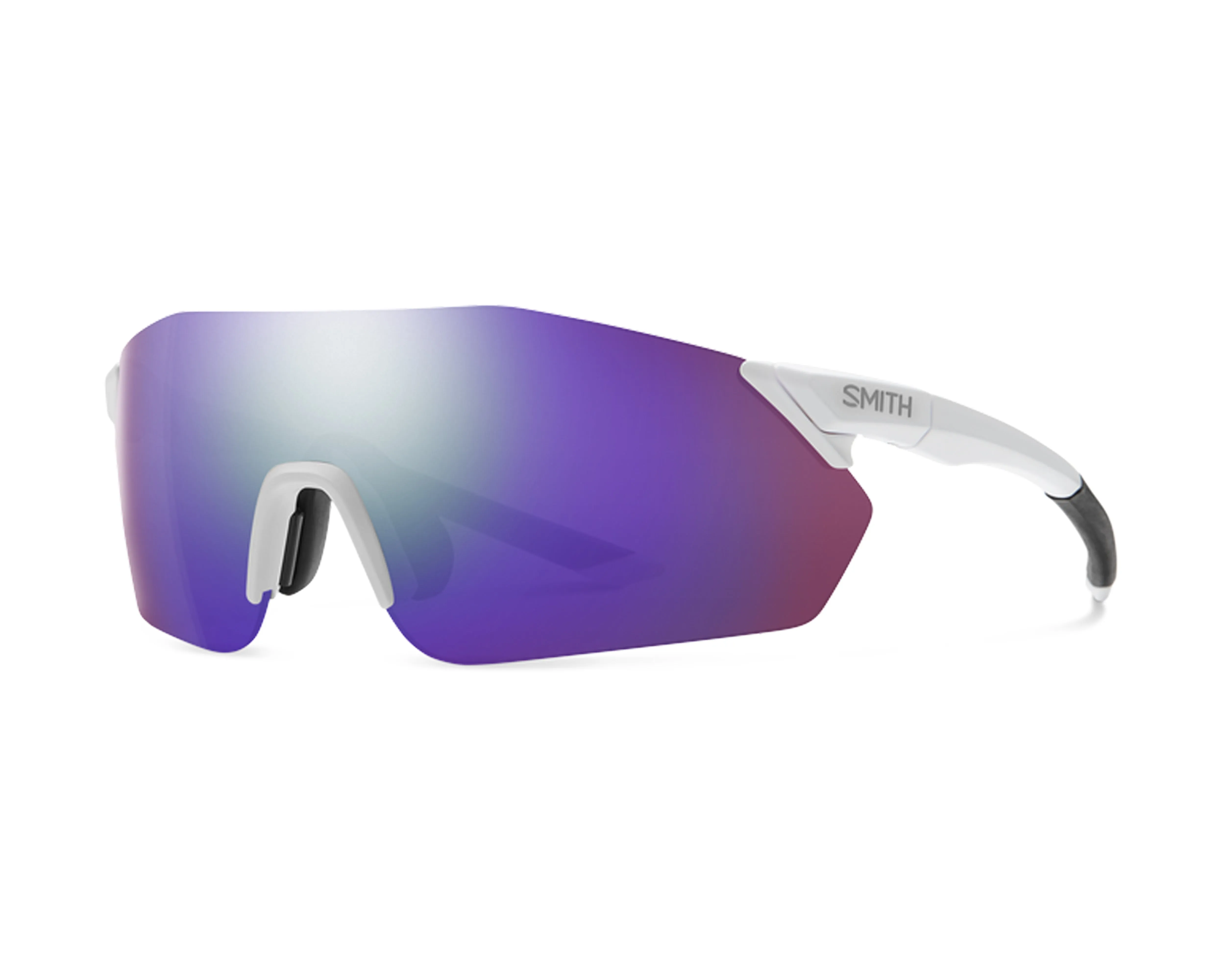 Smith Reverb Matte White   ChromaPop Violet Mirror Lens