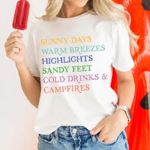 Summer Days List Tee