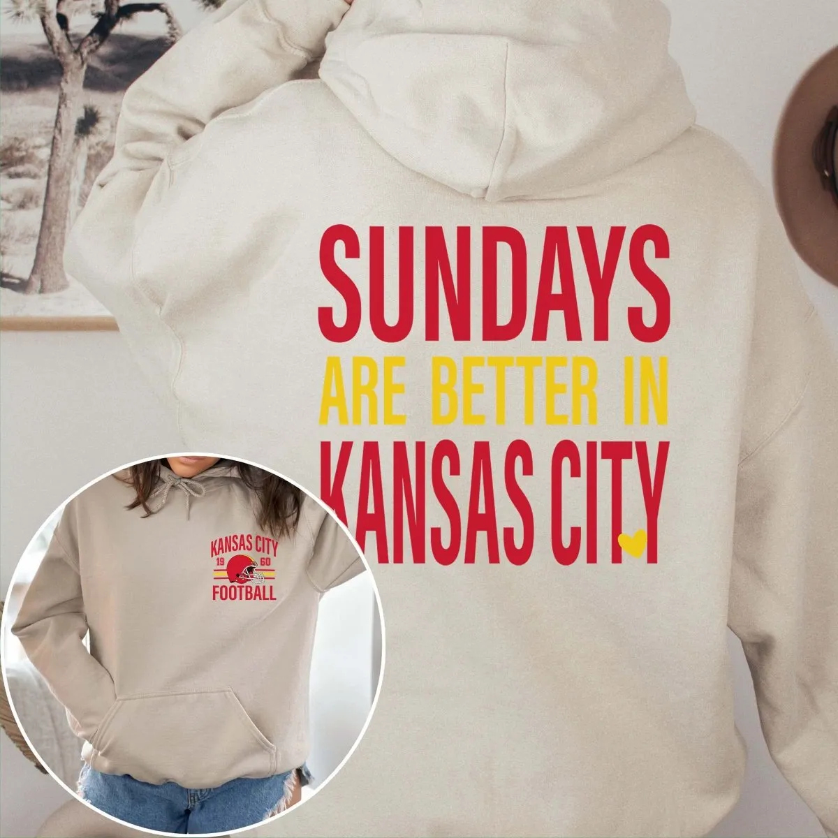 Sundays Are Better In Kansas City Graphic Hoodie