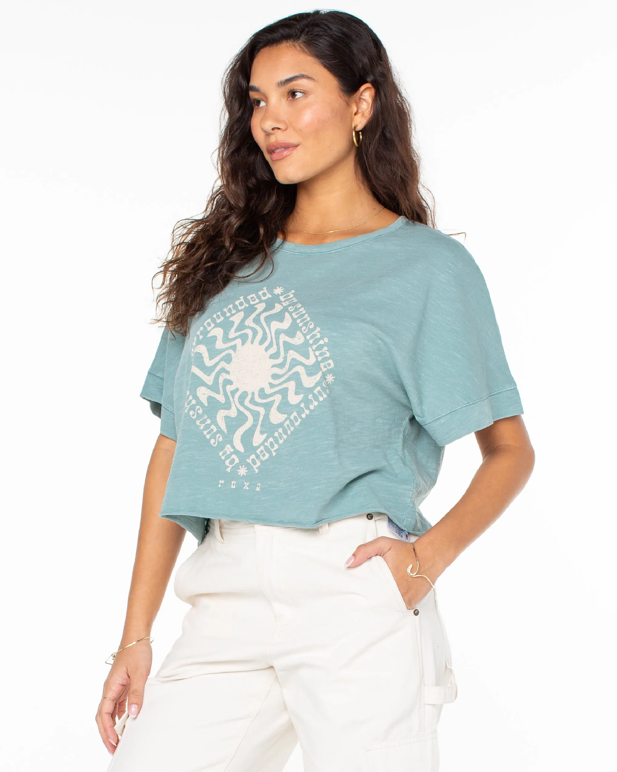 Surrounded By Sunshine T-Shirt - Mineral Blue