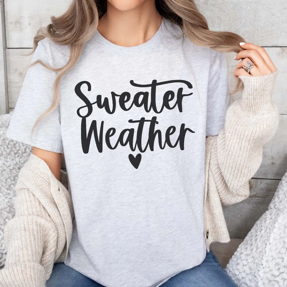 Sweater Weather Wholesale Bella Graphic Tee - Fast Shipping