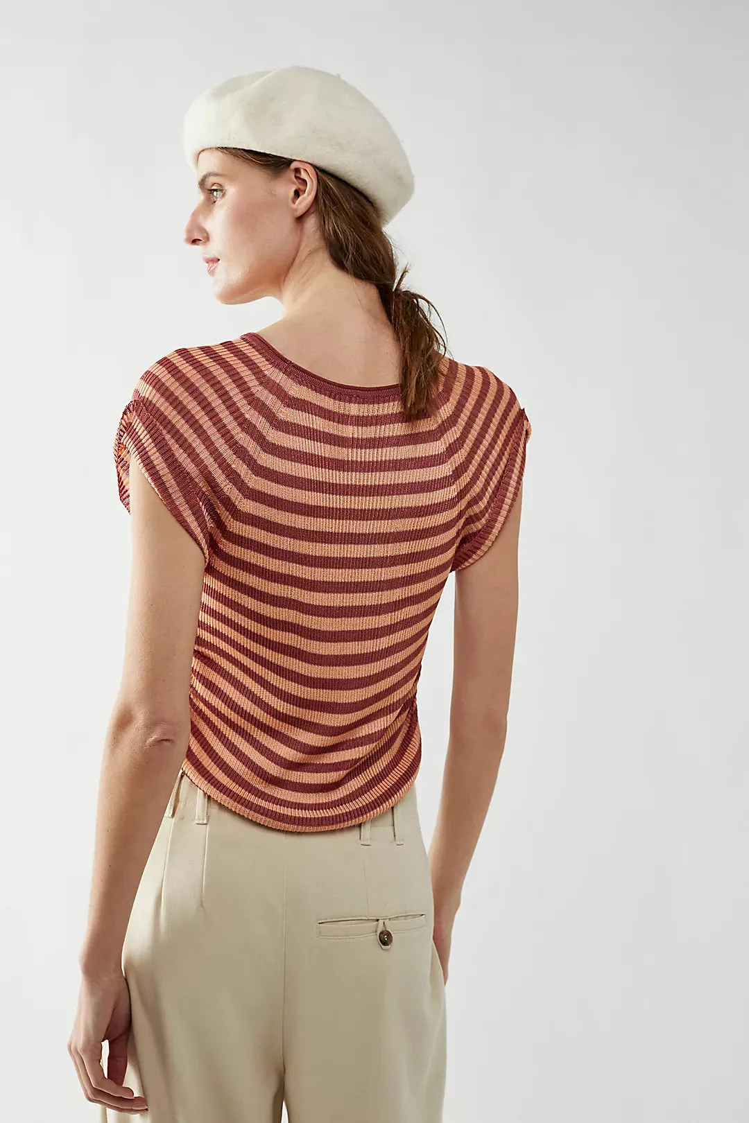 The Slinky Baby Tee by Free People - Redwood Peach