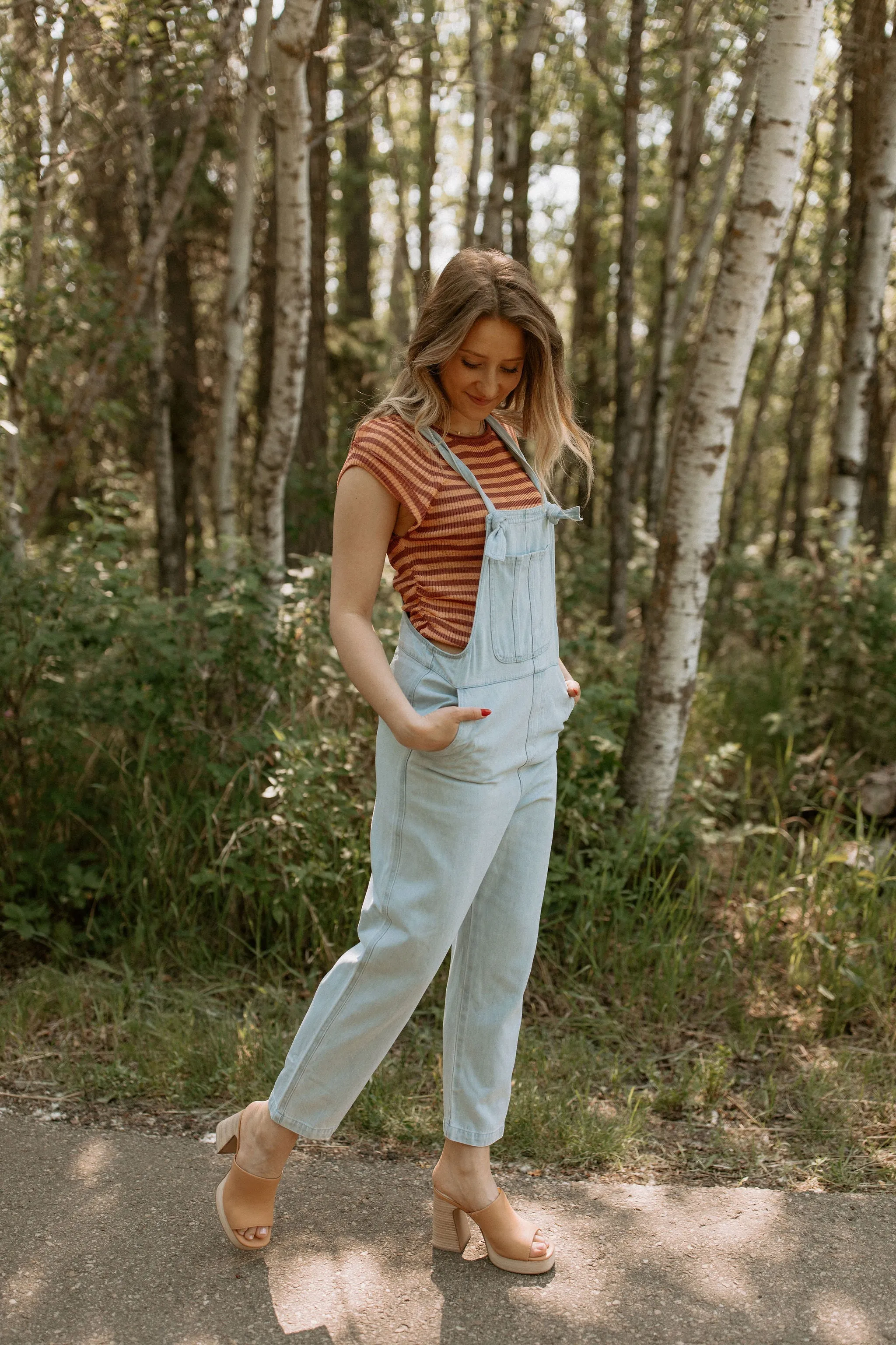 The Slinky Baby Tee by Free People - Redwood Peach