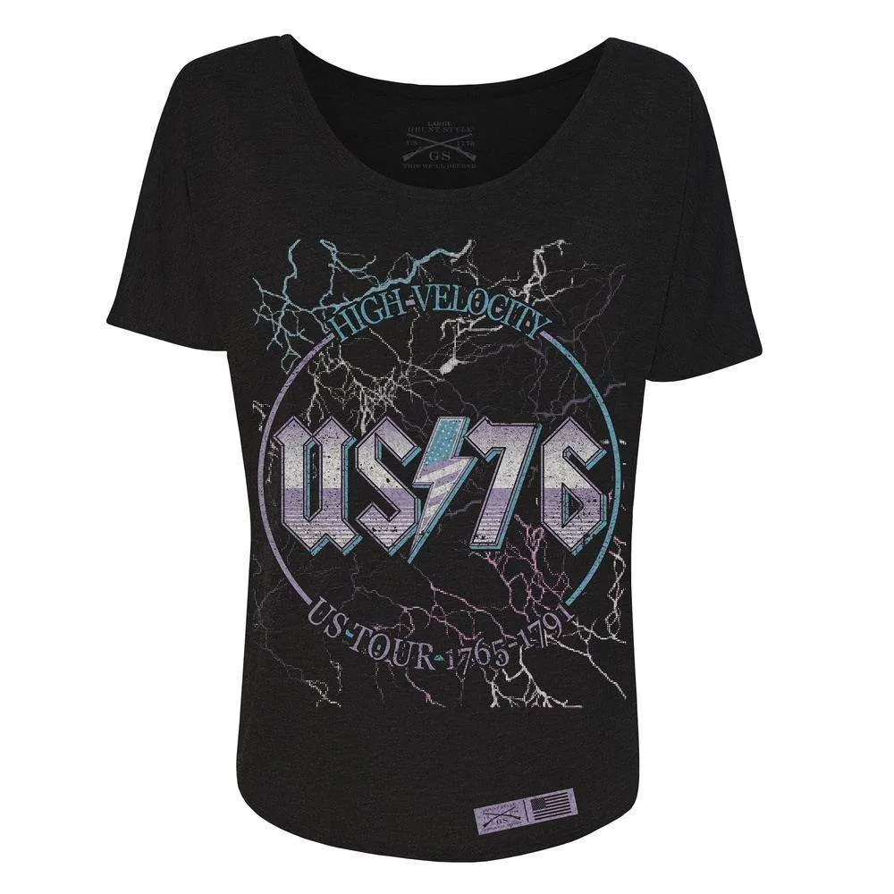 Women's US76 Slouchy T-Shirt - Black